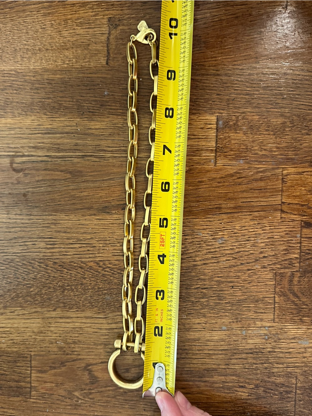 YOCHI Gold-tone Horsebit Link Chain Necklace - Picture 10 of 11
